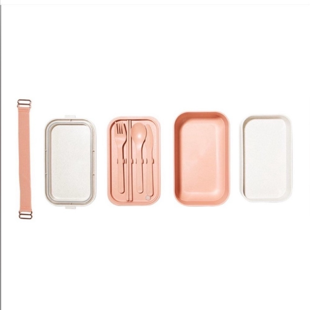 Our Place Layered Bento Lunchbox with Utensils